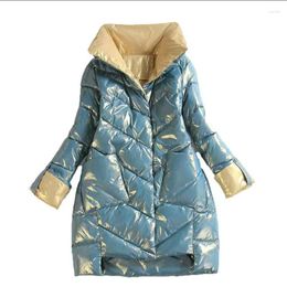 Trench da donna 2022 Giacca invernale Cappotto stand-callor di alta qualità Giacche moda donna Abbigliamento donna caldo Parka casual