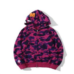 Shark designer hoodie mens women Camouflage jacket Jogger Zipper japanese fashion sportwear ape Brand hooded sweatshirt tracksuit8QHD