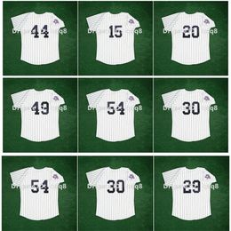 Gla1978 World Series Vintage Baseball Jersey Reggie Jackson Thurman Munson Bucky Dent Ron Guidry Willie Randolph Goose Gossage White Size