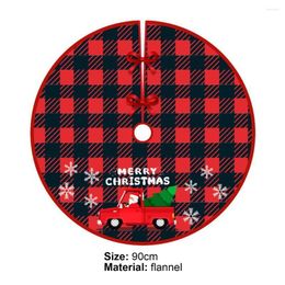 Christmas Decorations Reusable Tree Skirt Bright Colour Flannel Lattices Pattern Xmas Clothes For Home