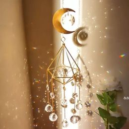 Novelty Items Sun catcher crystal chandelier illuminator rainbow hanging wind chimes home garden decoration GWB15586