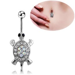 Navel Bell Button Rings Clear Color Tortoise Style Navel Button Ring Piercing Body Jewlery 1.6X11X5/8 Belly Jewelry C3 Drop Delivery Dhxdl