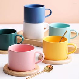 Mugs 220ml Coffee Cups Tumbler Cup Cute Pink Ceramic Mug Espresso Tumblers Tea Tazas De Cafe Tumblr Milk Latte Brief Drinkware