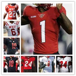 Ws American College Football Wear Custm Western Kentucky Hilltoppers WKU College Football Jersey Bailey Zappe Adam Cofield Jerreth Sterns DeAng