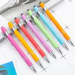 Capacitive Touch Screen Ballpoint Pens Office School Writing Pen Metal Stylus With Clip For Mobile Phone wedding gifts
