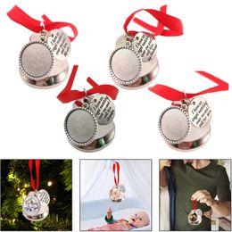 Christmas Decorations Car Pendant Printing Decoration DIY Sublimation Heat Transfer Love Bell Home Decor Holly Garland for Tree RRE14316