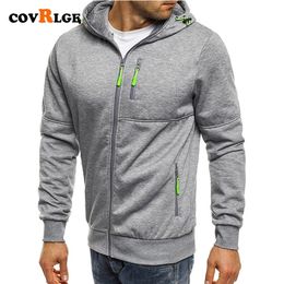 Men's Hoodies Sweatshirts Covrlge Spring Men's Jackets Hooded Coats Casual Zipper Sweatshirts Male Tracksuit Fashion Jacket Mens Clothing Outerwear MWW148 220919