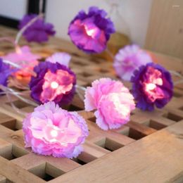 Strings 10/20LEDString Light Christmas Orange Thistle Flower String Lighting Battery LEDFairy Party DecorLampDC12V Without