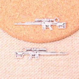 antique gun charms UK - 41pcs Charms sniper rifle gun 8 42mm Antique Making pendant fit Vintage Tibetan Silver DIY Handmade Jewelry301a