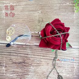 Party Masks Diy Craft Cos Who Source Round Flat Glasses Box Lolita Soft Sister Harajuku Rose Female Restoring Ancient Ways