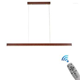 Chandelier Crystal Modern Wood LED Pendant Lights Minimalist Wooden Chandeliers Hanglamp Lighting For Dining Room Study Bar Luminaire