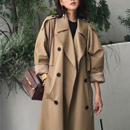 여자 양모 블렌드 Ziai Sale Spring Autumn Trench Coat Lapel Female Windbreaker 긴 슬리브 레이디 트렌드 캐주얼 재킷 ZS-7246 220919