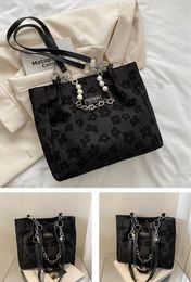 HBP Womens bag large capacity lady handbag women fashion cross body purses pearl ring tote Canvas pu bags16