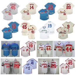 GlaVINTAGE 1964 Bob Gibson Jerseys Ken Boyer Lou Brock Greg Luzinski Tug McGraw Reggie Jackson Enos Slaughter Robin Yount Rod Carew Tom Seaver