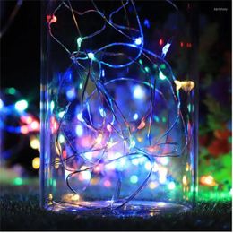 Strings 1M 10LED Christmas Garland Lights Cork Wine Bottle Stopper Copper Wire String Fairy Battery Luces De Navidad 35NE7