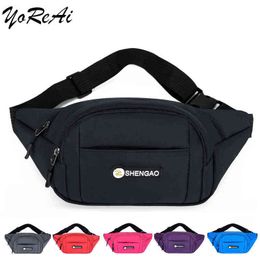 Yorai Chest Bag Nylon Waist Bags Women Belt Suit Men Sport Bum Travel Purse Phone Pouch Pocket Fashion Travel Shoulder pack J220705