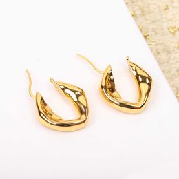 Fashion style Charm drop earring simple design in 18k gold plated have box stamp PS7237A