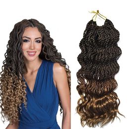 14 Inch Ombre Braiding hair Senegalese Twist hair crochet braids synthetic crochet braid hair 35strands/pack ends curly LS24