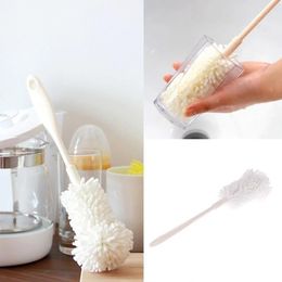 White Colour Cup Brush Kitchen Cleaning Sponge Brush For Wineglass Bottle Coffe Tea Glass Cleaner Family Washing Brushes Tools RRE14318