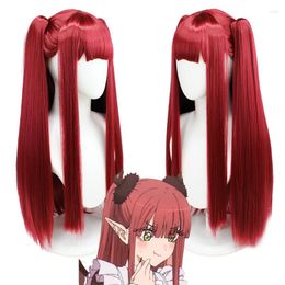 Party Masks Anime My Dress-Up Darling Marin Kitagawa Cosplay Wig Rizu Kyun Devil Long Red Heat Resistant Hair Wigs Cap