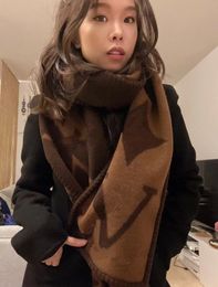 quality autumn winter 2 Colour luxury scarf Leisure business warm wool scarf can be matched with a gift box