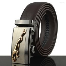 Belts Mens Genuine Leather Belt With Automatic Buckle 2022 Designer Big Waistband Long Black Brown Cummerband