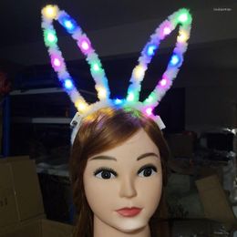 Party Decoration 10pcs 18.5cm LED Glowing Cute Plush Ears Headband Children Adults Girls Clothing Birthday Wedding Festival