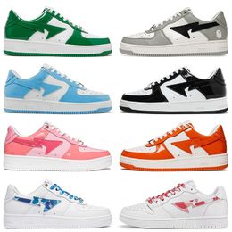 Tênis de corrida de camuflagem abc sk8 sta branca azul vermelho cor de cor de cor combo rosa preto cinza laranja pastel pacote sax sneakers tênis 36-45