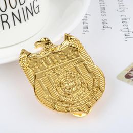 Party Favor Movie Full Metal Golden Waist Badge Pin Halloween Cosplay Special Agents Naval Criminal Investigative Service