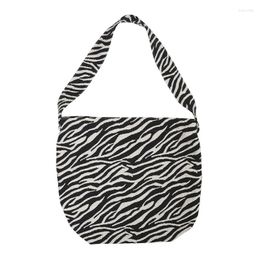 Evening Bags Autumn Style Fashion Zebra Print Shoulder Bag Casual Large-capacity Women's Canvas Bolsa Feminina Luxury Handbag