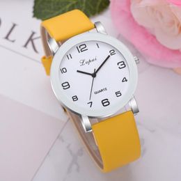 Wristwatches Sport Leather Band Casual Ladies Watches Women LVPAI Woman's Watch Fashion Simple White Quartz