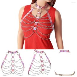 Belts Harness Fashion Women's Belt Tops Punk Metal Chain Accessories Sword Corset Pole Dance Rave Costume Sexy Lingerie Goth