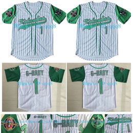 GlaTop Quality 1 Movie Hardball #1 Jarius G-Baby Evans white DeWayne Warren Stitched Kekambas Film Baseball Jerseys