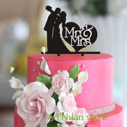 Festive Supplies Mr&Mrs Acrylic Wedding Cake Topper BlackCake Stand For & Engagement Party Decorating