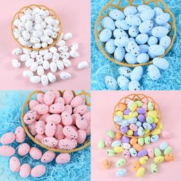 Party Decoration 20/50pcs 3cm Foam Easter Eggs Painted Bird Pigeon Happy DIY Craft Kids Toy Gift Home Favour Supplies