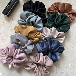 Hair Accessories 100% Pure Mulberry Silk Hair Ties Satin Scrunchies Women Elastic Rubber Girls Solid Ponytail Holder Rope Set 20pcs 2065 E3