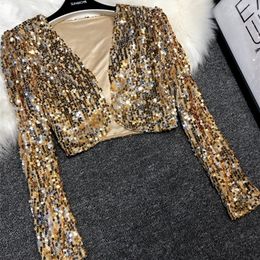 silver sequin crop jacket