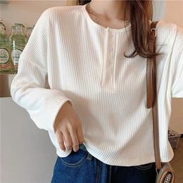 Women's Sweaters Yasuk Spring Autumn Summer Fashion Solid Casual TShirts Loose Pullover Women's Long Short Sleeved Slim Tees Knitted Top Soft 220920