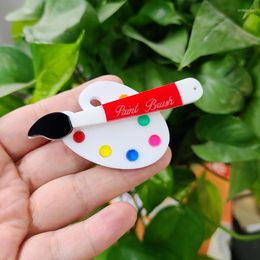 Brooches Colorful Palette Painter Brooch Enamel Artist Decorative Badge Unisex Dress Costume Sweater Bag Lapel Pins Fashion Gift