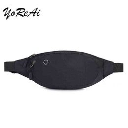 Yorai Women Fashion Waist Bag Multifunctional Chest Bags Music Headphone Messenger Package Pure Colour Trendy Shoulder J220705