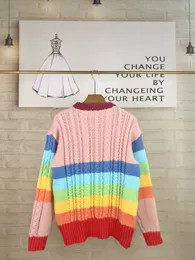 パリメンズの女性カラープリントセータークラシックカラーレター印刷セーターカジュアル品質ファッションレディースデザイナーセーターシャツ