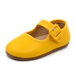 Sneakers Candy Colour Mary Janes Spring Autumn Children s Small Leather Shoes Kindergarten Girls Single Flats Casual L220920