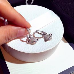 Dangle Earrings Celestial Body Drop Earrring Cz Real Silver Colour Charm Engagement Wedding For Women Party Jewellery