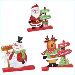 Party Decoration Christmas Wooden Ornament For Xmas Home Desktop Ornamentsparty Drop Delivery 2021 Garden Festive Party Supplies Event Dh9Qe