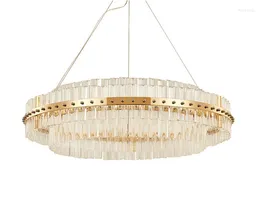 Pendant Lamps Modern Crystal Lamp Living Room Dining Bedroom Study Creative Simple Round Chandelier LED Post-modern