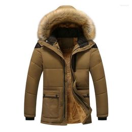 Men's Down Men's & Parkas Mens Fashion Winter Jacket Men Thick Casual Outwear Jackets Hooded Windproof Plus Size 6XL Velvet Warm