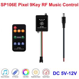 Controllers SP106E RGB LED Controller 9 Keys RF Wireless Pixel IC SPI Music Colorful WS2811 WS2812B SK9822 SK6812 APA102 Strip Light DC5-12V