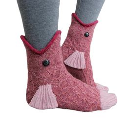 Funny Animal Sock Cute Chameleon Crocodile Knitted Socks for Women Men Christmas Creative 3D Shark Floor Sock