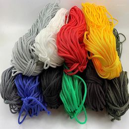 Clothing Yarn 3mm/4mmPCS Polypropylene Silk Rope Hand Colored Nylon Hollow Braided Packing Belt Handicraft Drawstring 100m