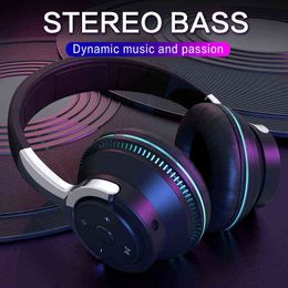 Headsets H2 Haedphones BT 5.1 Wireless Headsets AUX/Card Mode Stereo Bass All-inclusive Foldable Gaming Earphone With Led Light T220916